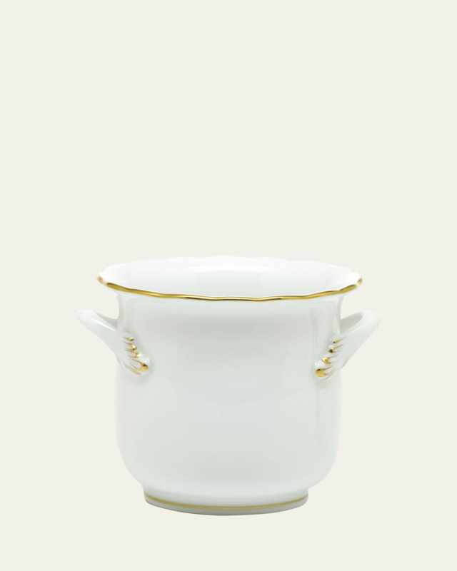 Golden Edge Mini Cache Pot with Handles